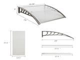 HT-100 x 80 Household Application Door & Window Rain Cover Eaves Canopy White & 55992527