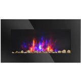 7 Color Background Light Wall Fireplace,Electric Wall-Mounted Fireplace with Flame Effect T3971P416219