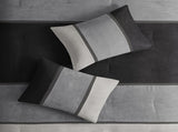 7 Piece Faux Suede Comforter Set Black Cal King B03597217