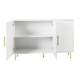 3-Door Large Storage Sideboard with Gold Handles for Kitchen, Dining Room and Living Room.55.12" W W2282P220597