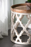23" Large Distressed White Side Table W2078125380