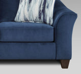 Camero Fabric Pillowback Arm Chair, Navy Blue T2574P195785