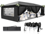 3 x 6m Four Windows Practical Waterproof Folding Tent Black 47181514