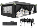 3 x 6m Four Windows Practical Waterproof Folding Tent Black 83265586