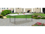 6 Foot Bi-Fold Plastic Folding Table, White 64108355