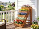 5-Tier Vertical Raised Garden Bed, Fir Wood Ladder Planter Stand for Vegetables Herbs Flowers 17183495