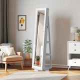 360 Degree Rotation Full-Body Mirror Cabinet PVC Film Moisture-Proof Dressing Mirror Cabinet Super 84301225