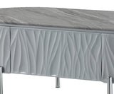 Grey High Gloss and Chrome Coffee Table B062P209131