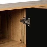 Carved Flower Door Large Storage Cabinet With Metal Handle Suitable For Living Room, Kitchen, W1445P164167