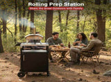Outdoor Grill Table Cart with Stainless Steel Movable Kitchen Island with Large Storage 21663639