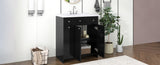 ZUN 30-Inch Black Bathroom Vanity with Ceramic Sink Combo, Abundant Storage Cabinet - 2 Soft-close Doors WF532032AAB