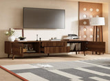 Mid Century TV Stand 2 Drawers, Media Console Table for TVs up to 80'', Entertainment Center N710P222772P
