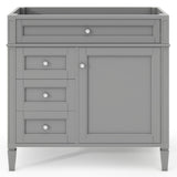 ZUN 36'' Bathroom Vanity without Top Sink, Modern Bathroom Storage Cabinet with 2 Drawers and a Tip-out WF315154AAE