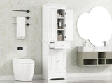 Tall Bathroom Storage Cabinet with Multi-Functional Storage Space, 4 Doors and 1 Drawer with Slide N725P506984K