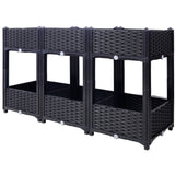 Planter Raised Beds - Elevated Planter Garden Box with Drainage Plug Raised Garden Beds for W465P187532