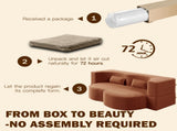 Modern Floor Sofa with 2 Pillows,Convertible Plush Corduroy Foam-Filled Sleeper Sofa Bed,15" Full 93794190