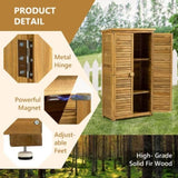 ZUN Outdoor Storage Cabinet, Wood Garden Shed, Pool Storage Shed with Lockable Door, Waterproof Roof and W1422P233383