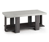 ZUN Gray 3-Piece Cocktail Set Table Top Coffee Table and Two Matching End Tables Living Room B011P244318