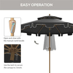 ZUN Outdoor beach umbrella/Sun Umbrella （Prohibited by WalMart） 07598595