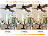 42" ABS Blades Outdoor Ceiling Fan with LED Light Remote Control,Quiet DC Motor 6 Speed W3775P459398