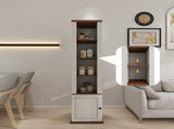 360&deg Rotating Storage Cabinet with Full-Length Mirror, total of 8 open shelves on both sides, One W282P437031