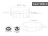 31.3"W Upholstered Round Ottoman With Reversible Lid, Chenille Storage Stool, Channel Tufted W3118P439476