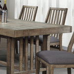 ZUN Classic Stye Dining Table 1pc Distressed Light Brown Finish Wood Rustic Design Dining Furniture B01163632