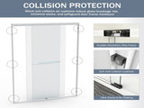 44-48 in. W x 72 in. H Double Sliding Shower Door, Semi-frameless Bathroom Sliding Door with 1/4" T5223P413100