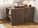 Computer with Drawers, Modern Corner Home Office storage with extendable table, Study Writing W331P297437