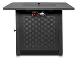 28-Inch Fire Table50000 BTU Gas Firepit with Volcanic Stone Black 55999158