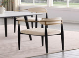 Modern Contemporary 2pcs Side Chairs Taupe Fabric Upholstered Ultra Stylish Chairs Set B011139605