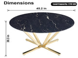 45.27"Round Dining Table,Modern Minimalist Dining Table,Faux Marble Printed Tempered Glass Top with W5123P491129
