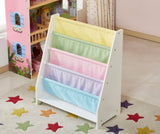 Kids Funnel Charlie White Kids Wooden Canvas Sling Magazine Bookcase B05367929