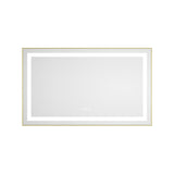 40 x 24 Inch LED Bathroom Mirror with Front and Backlight, Wall Mounted Vanity Mirror with Aluminum W2287P310324