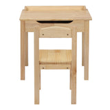 Flip Top Kids Table and Chair Set, Wood Activity Table Set with Storage Space for Arts Crafts, 58293120