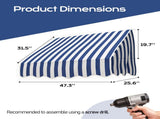 4' Window Door Awning Sun Shade Canopy Outdoor Patio Cover, Blue & White Stripes 23642266