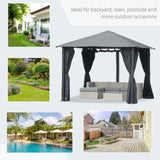 10ft x 10ft Patio Gazebo-Black-AS 36709910