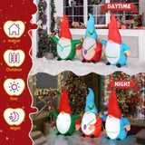 6.6 FT Lighted Christmas Inflatable Decoration, Inflatable Three Christmas Gnomes Elves, Funny Blow 49965532