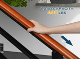 Handrails for Outdoor Steps, Wrought Iron Solid Wood Hand Railing for Concrete Steps, Porch Steps, 57461592