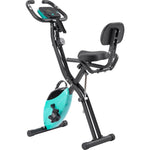 ZUN Folding Exercise Bike, Fitness Upright Recumbent with 16-Level Adjustable Resistance, Arm Bands 41747024