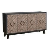 ZUN Mid Century Sideboard Buffet Cabinet with Solid Wood Legs 60" Kitchen Storage Cabinet Credenza with W1445P173033