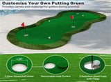 10x5ft Golf Putting Mat - 3 Real-Sized HolesFlags, High-Density PPPE Turf, Indoor/Outdoor 19830829