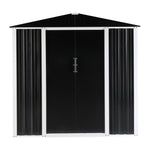 ZUN 6 x 4 FT Storage Shed, Metal Garden Storage House with Double Sliding Doors for Backyard 82849756