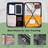 2 Piece Luggage Set with Bags Expanable Spinner Wheels ABS Lightweight Suitcase with TSA Lock N732P198745F