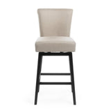 30.75 Inch Swivel Height Bar Stools, wood Frame,fabric Sponge cushion and Upholstered 57177.00FWHT