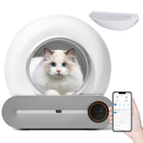 ZUN Self-Cleaning Cat Litter Box, Automatic Scooping and Odor Removal, App Control Support 2.4G WiFi, W1655122596