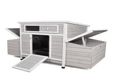 Large Wooden Chicken Coop Outdoor Hen House Poultry Cage for Outdoor with 2 Sides Nesting Boxes W2326P327243