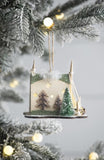 5x3.5x4" Cardboard Lited Tent Ornament, Decorative Hanging Christmas Tree Ornaments for Holiday W2078P253834