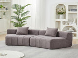 Chenille curved sectional sofa with 2 pillows,Curved Symmetrical Modular Semi Circular Sofa W834P514621