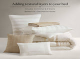 6-Piece King Cotton Jacquard Oversized Comforter Set B035P463273
